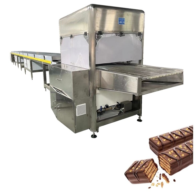 Industrial Chocolate Enrobing Machine With Wide 900MM Belt For Confectionery And Bakery Industry