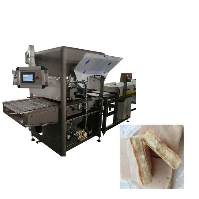 Automatic Chocolate Enrobing Machine With Copeland Compressor And 18M Cooling Tunnel