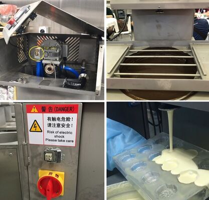 kopen 304 roestvrijstalen snoepgoedcoatingapparatuur met een bandbreedte van 900 MM, geschikt voor continu snoepgoedverwerking en coatingtoepassingen online vervaardiging